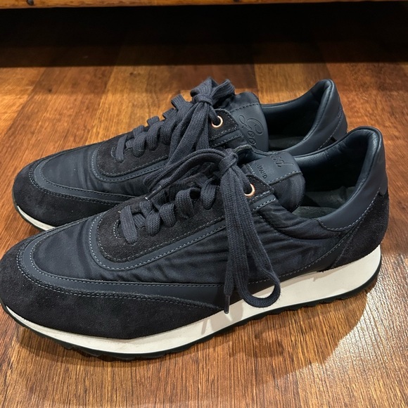 Good Man Brand Triumph Trainers Navy Blue Mens 9 Suede - Picture 2 of 10